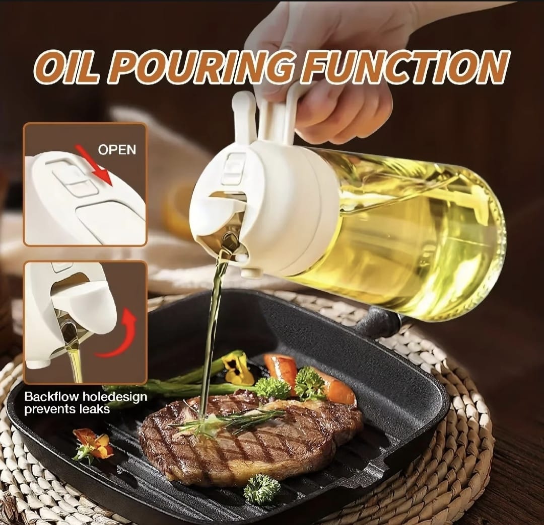 Leak-Proof Oil Dispenser Bottle – One Touch Pour Control