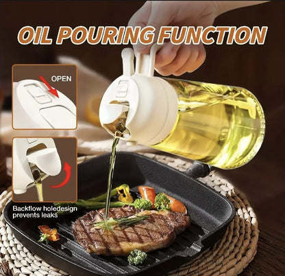 Leak-Proof Oil Dispenser Bottle – One Touch Pour Control