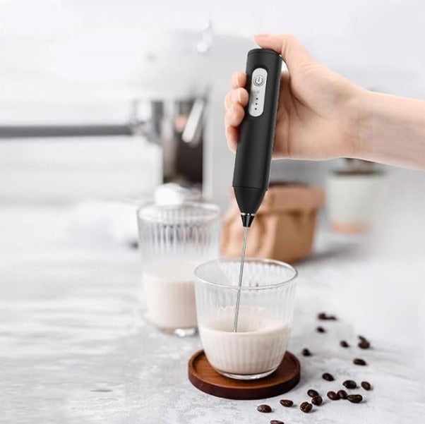 Rechargeable Electric Milk Frother – Handheld Coffee & Cappuccino Foam Maker