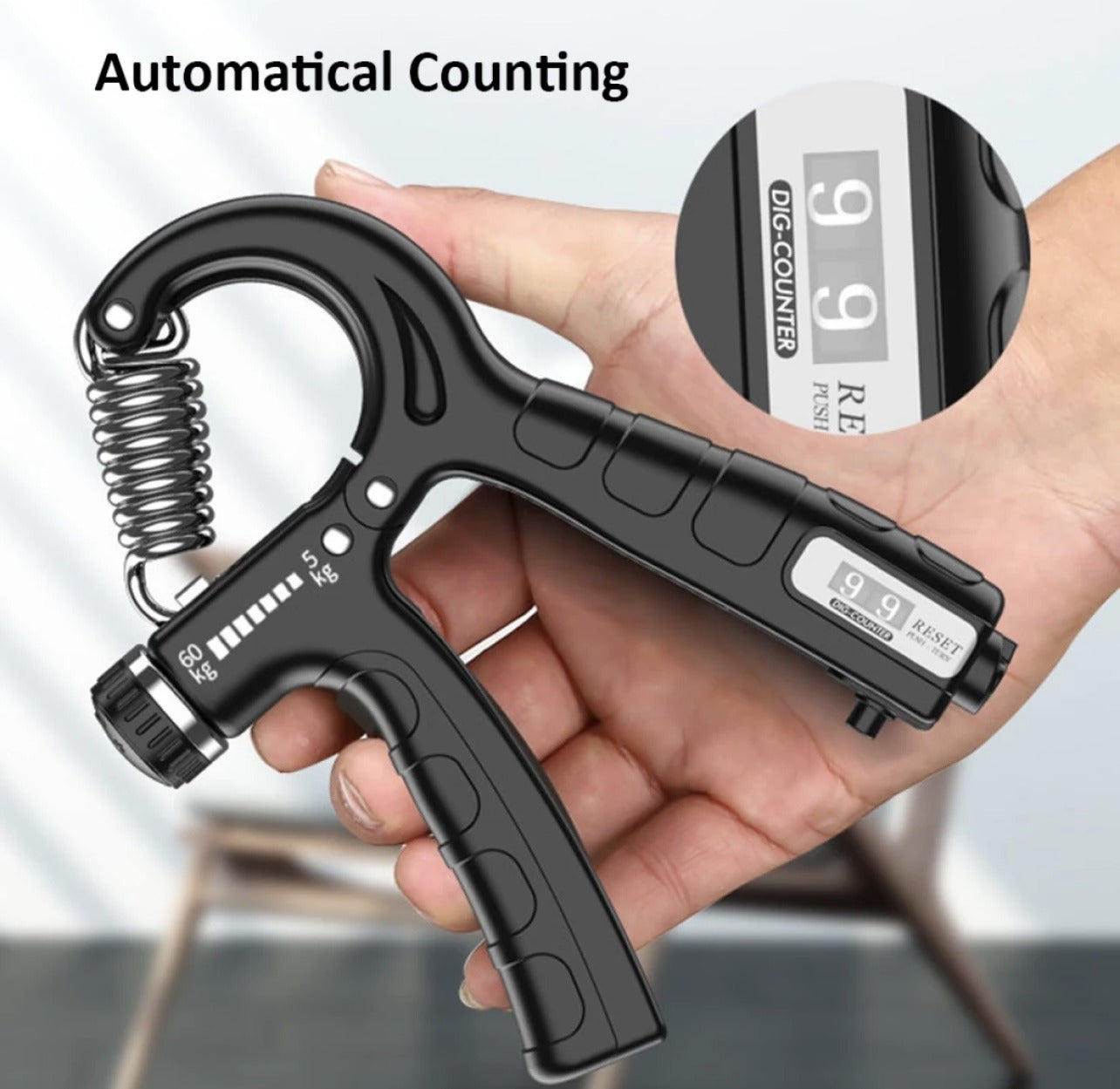 Adjustable Hand Grip Strengthener with Digital Counter – Wrist