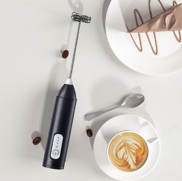 Rechargeable Electric Milk Frother – Handheld Coffee & Cappuccino Foam Maker