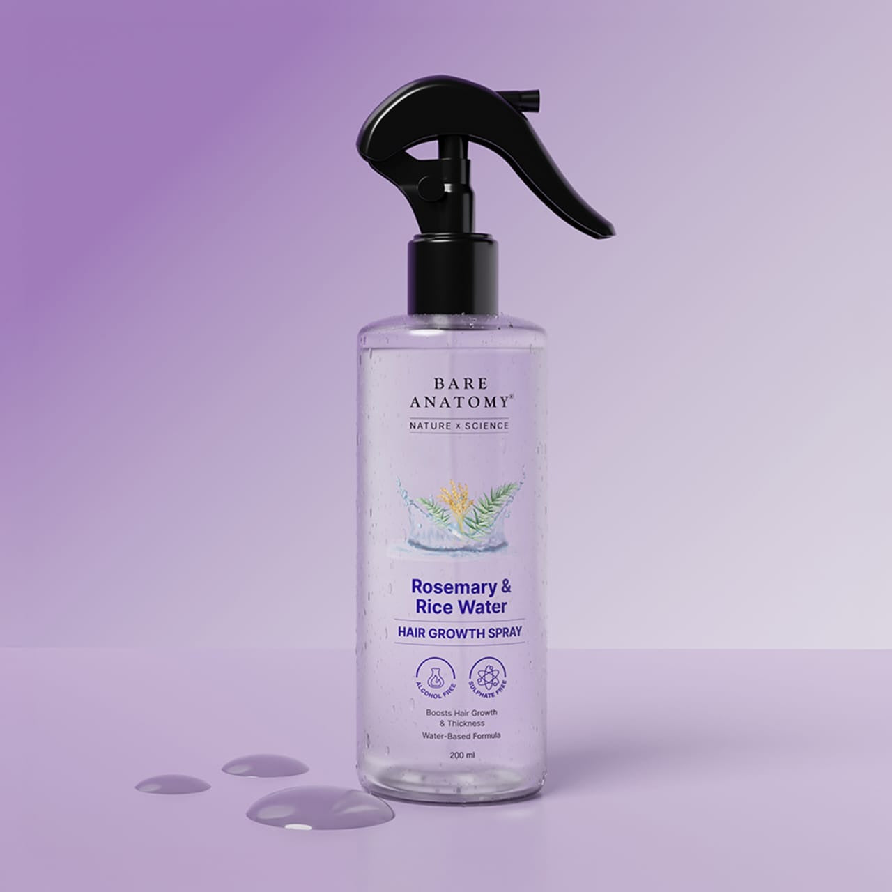 Hair Growth Spray with Rosemary & Rice Water