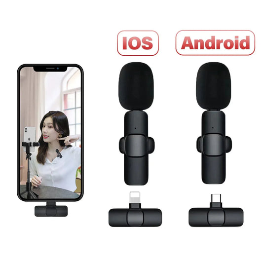 Wireless Lavalier Microphone for iPhone & Android