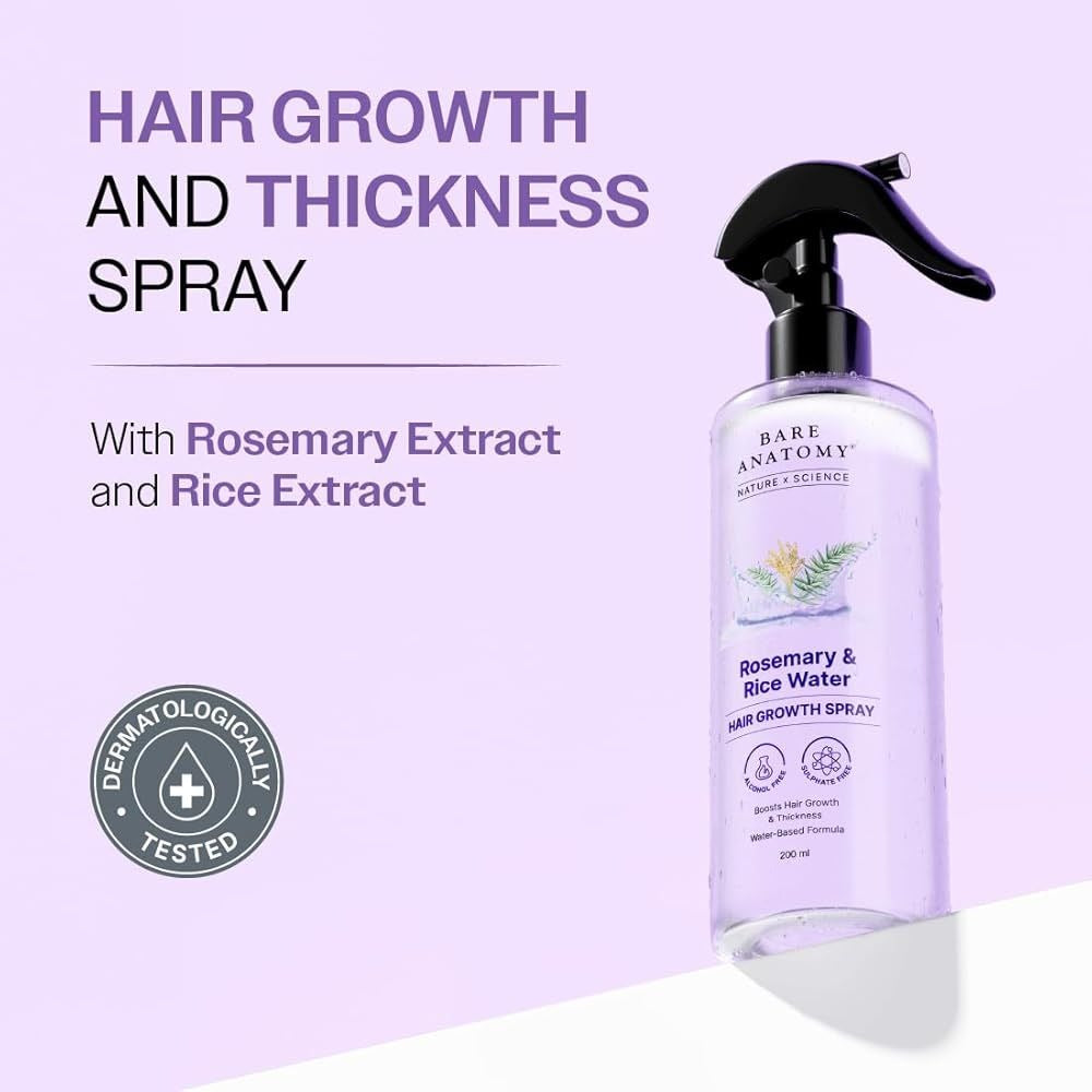 Hair Growth Spray with Rosemary & Rice Water